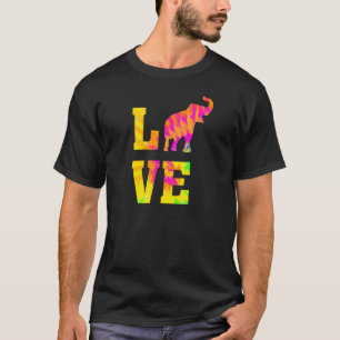 Camiseta Amo a los Elefantes Elefantes Animales Silhouette