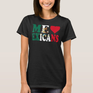 Camiseta Amo a los exicanos Me Encanta Exicanos Mexicanos M