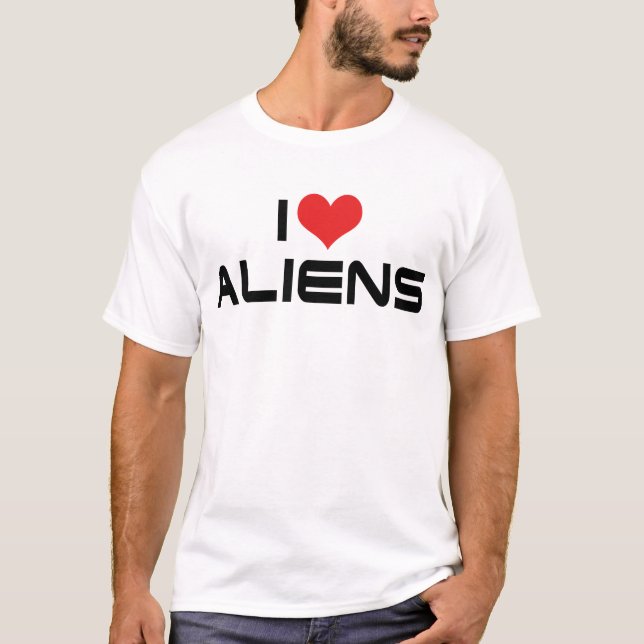 Camiseta Amo a los extraterrestres (Anverso)