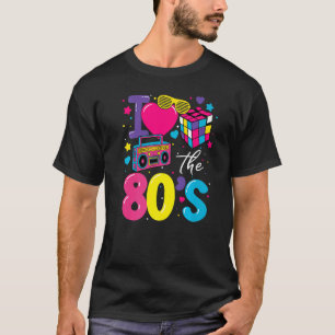 Camiseta Amo a los Fiestas retro masculinos de los años 80