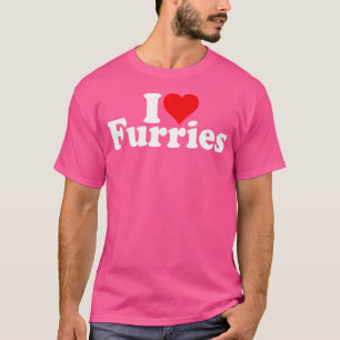 Camiseta Amo a los Furries del Corazón Furry Fandom Cosplay