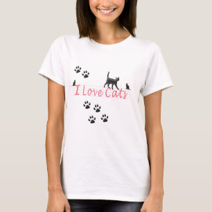 Camiseta Amo a los Gatos