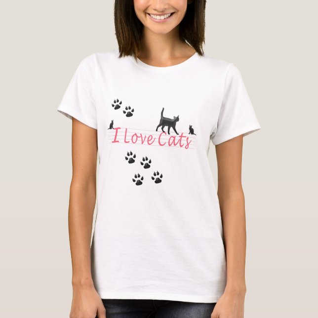 Camiseta Amo a los Gatos (Anverso)