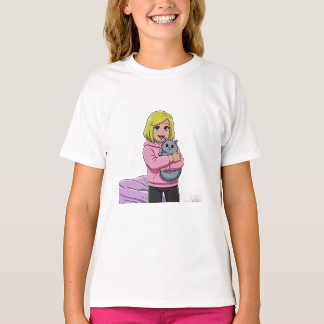 Camiseta Amo a los gatos (Anverso)