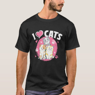 Camiseta Amo a los Gatos - Dueño de Mascotas Amante de Anim