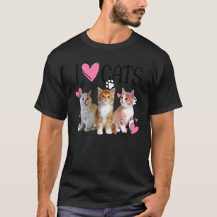 Camiseta Amo a los Gatos Gato Amo a los Gatitos