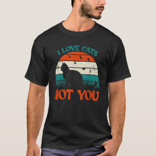 Camiseta Amo a los Gatos No a Ti Gato