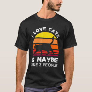 Camiseta Amo a los gatos y quizás me gusten tres personas
