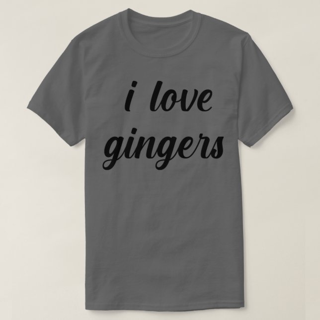 Camiseta Amo a los Gingers (Diseño del anverso)