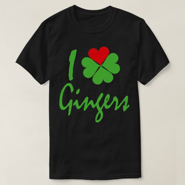Camiseta Amo a los Gingers y Shamrock Heart Gingers (Diseño del anverso)
