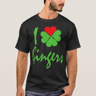 Camiseta Amo a los Gingers y Shamrock Heart Gingers