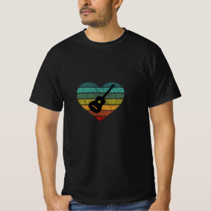 Camiseta Amo a los guitarristas con guitarra acústica