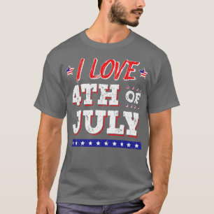 Camiseta Amo A Los Hombres 4 De Julio Mujeres EEUU