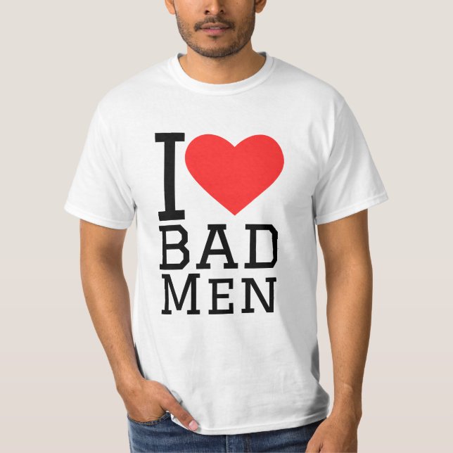 Camiseta Amo a los hombres malos (Anverso)