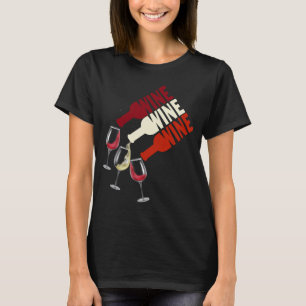 Camiseta Amo a los Hombres Wine Blanco Rojo