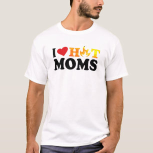 Camiseta Amo a los Hot Mons Red Heart Love Moms