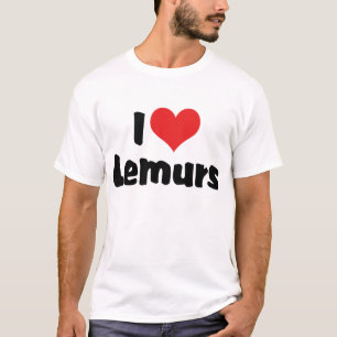 Camiseta Amo a los lemures del corazón