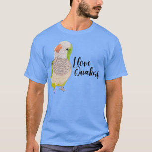 Camiseta Amo a los loros de Quaker Parrots Green Parrot tex