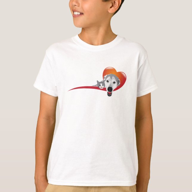 Camiseta amo a los mascotas (Anverso)