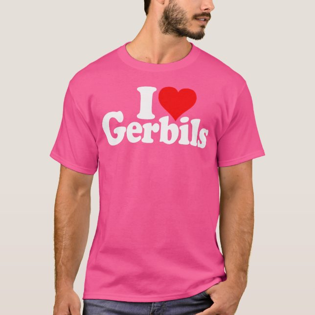 Camiseta Amo a los Mascotas de Heart Gerbils (Anverso)
