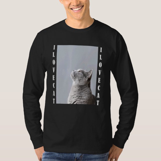 Camiseta Amo A Los Mascotas Que Amo El Gato Para Los Hombre (Anverso)