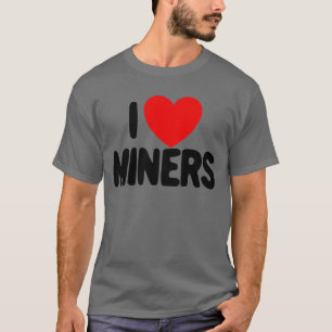 Camiseta Amo a los mineros Red Heart Graciosos Mineros Juga