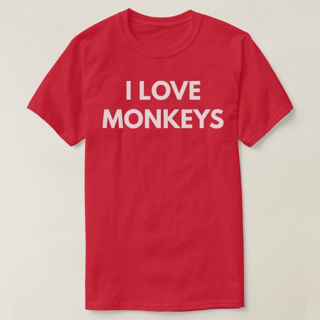 Camiseta Amo a los monos - 1 (Diseño del anverso)