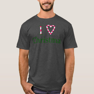 Camiseta Amo a los Navidades Candy Cane Heart960