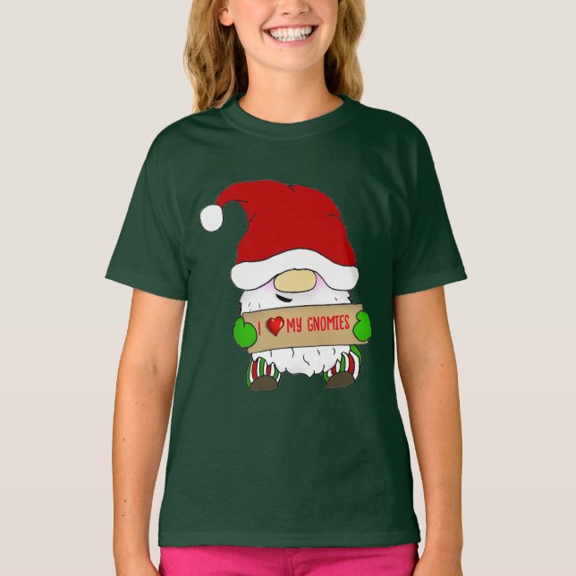 Camiseta Amo a los Navidades de Gnome (Anverso)