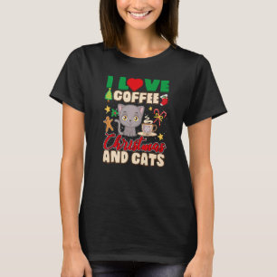 Camiseta Amo a los Navidades del café y gatos Cat Xams 3