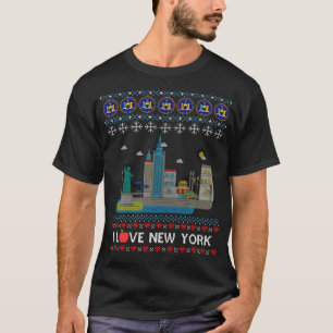 Camiseta Amo a los Navidades feos de Nueva York Ny Cityscap