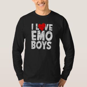 Camiseta Amo A Los Niños De Emo Corazón Agradable Hombres E