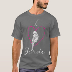 Camiseta Amo a los pájaros Pájaros Corazón de loro
