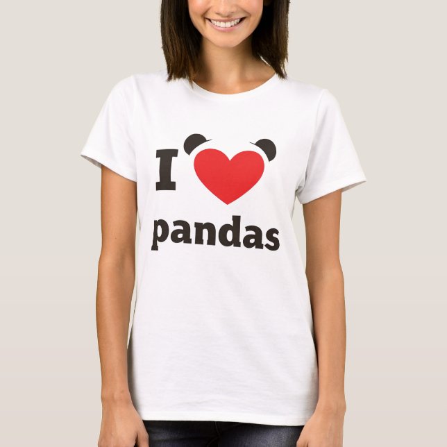 Camiseta Amo a los Pandas (Anverso)