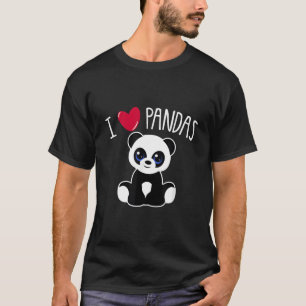 Camiseta Amo a los pandas Panda Cita Él