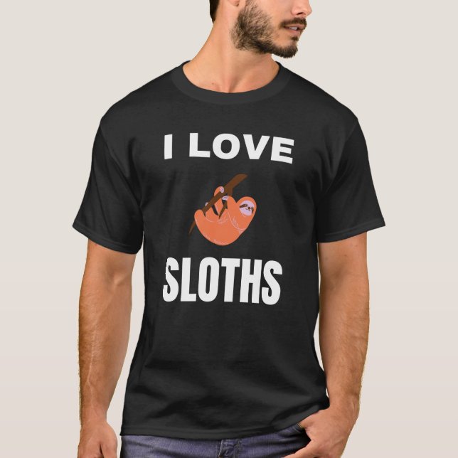 Camiseta Amo a los perezosos (Anverso)