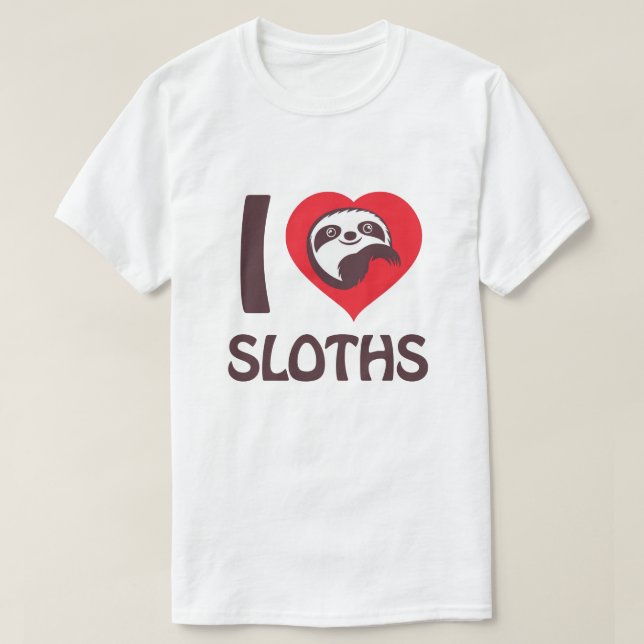 Camiseta Amo a los perezosos (Diseño del anverso)