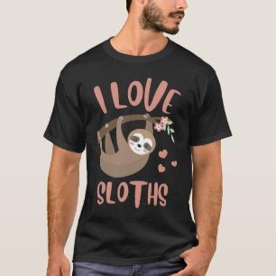 Camiseta Amo a los Perezosos Animal Lindo Perezoso Retro