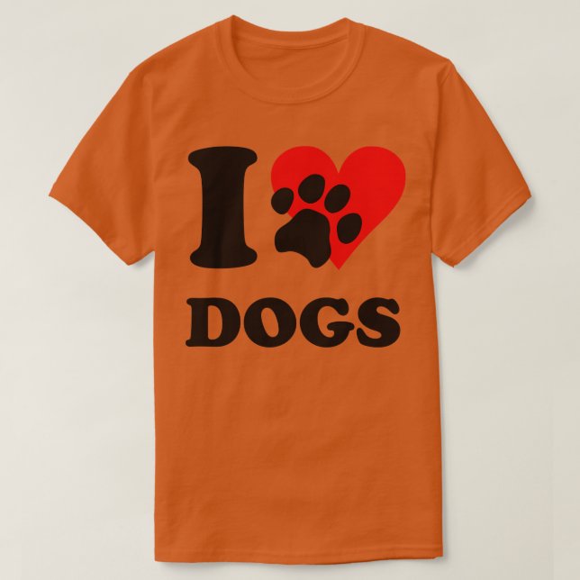 Camiseta Amo a los perros (Diseño del anverso)