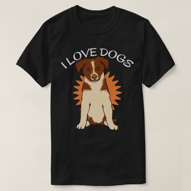 Camiseta Amo a los perros3 (Diseño del anverso)