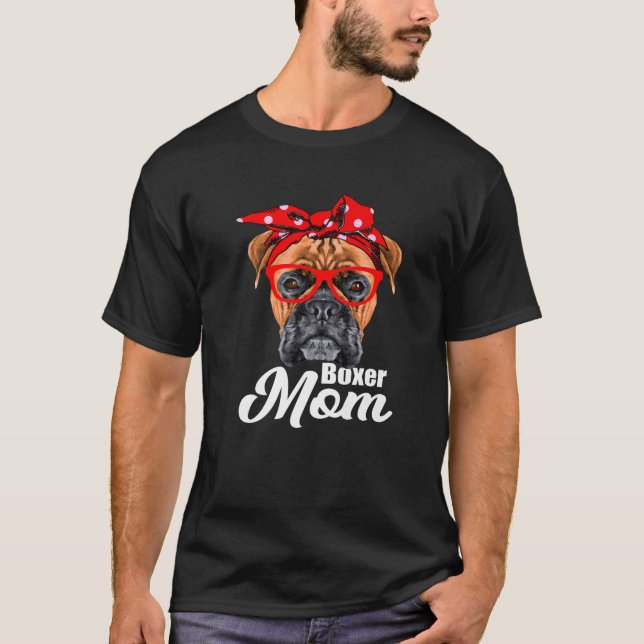 Camiseta Amo a los perros Boxer Mom (Anverso)