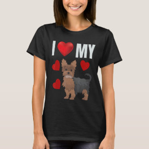 Camiseta Amo a los perros pimienta de Yorkshire Terrier Yor