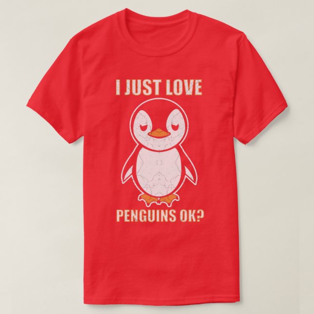 Camiseta Amo a los pingüinos1 (Diseño del anverso)