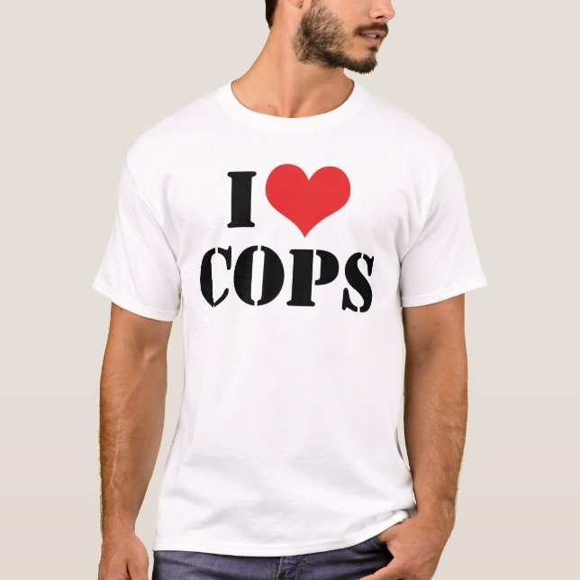 Camiseta Amo a los Policías (Anverso)
