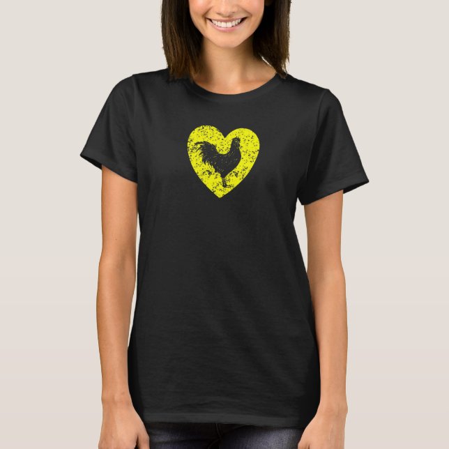 Camiseta Amo a los pollos granjero (Anverso)