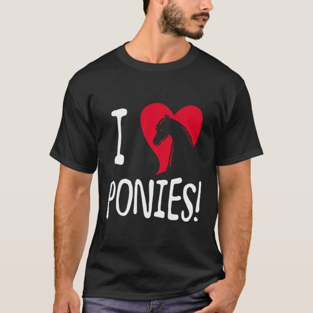 Camiseta Amo a los ponis (Anverso)