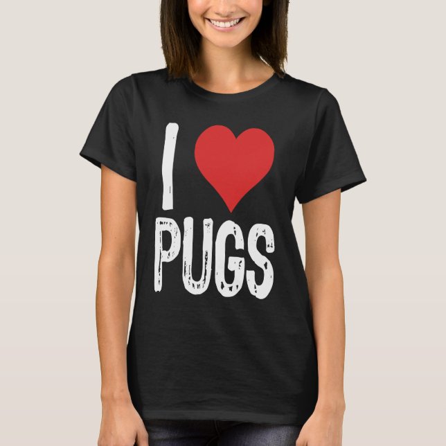 Camiseta Amo a los Pugs (Anverso)