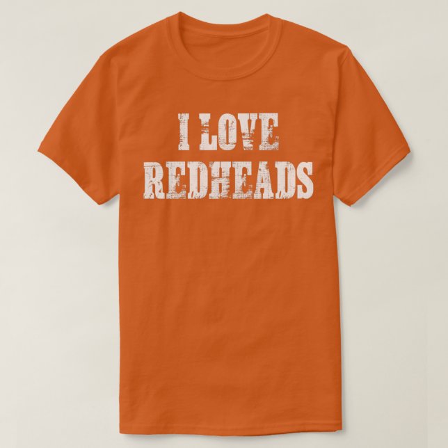 Camiseta Amo a los Redheads 1 (Diseño del anverso)