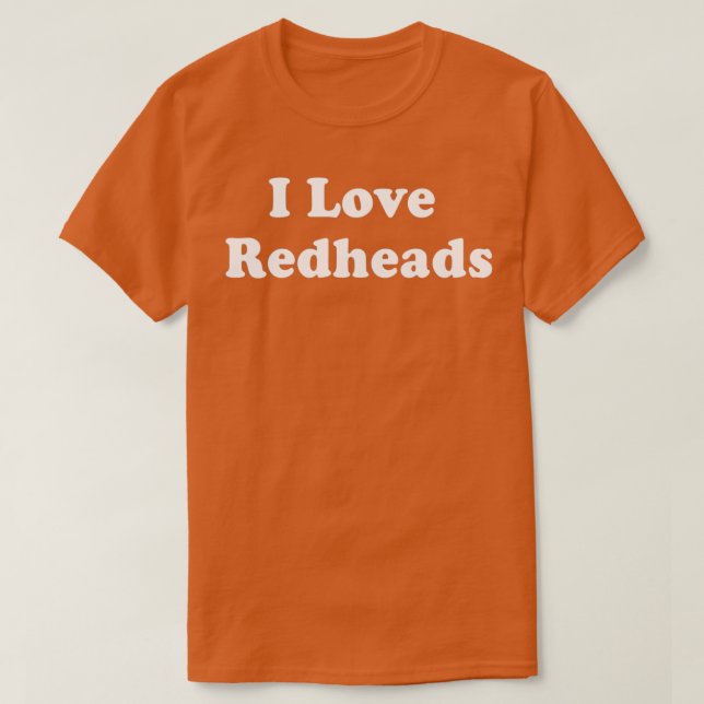 Camiseta Amo a los Redheads 2 (Diseño del anverso)