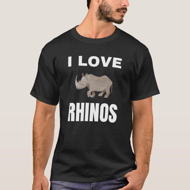 Camiseta Amo a los Rinocerontes (Anverso)